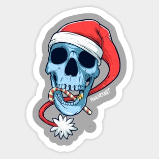 Merry Christmas Skull Sticker